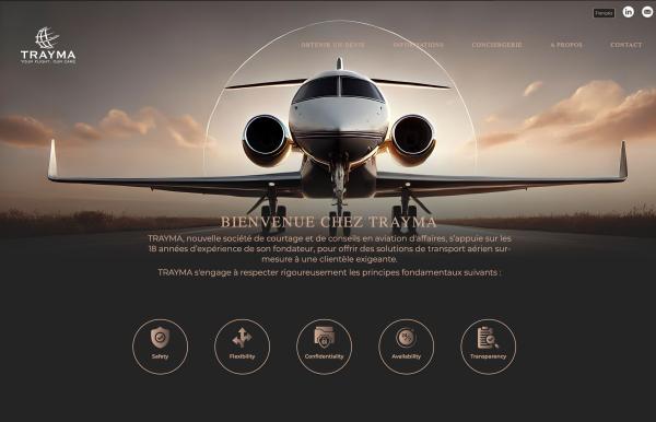 Trayma - Courtier en aviation d'affaires - référence web Pixinside